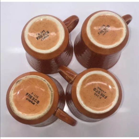 FRESCO Vtg 60’s Mid-Century Modern Set of 4 Mugs - Picture 2 of 10